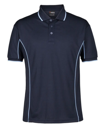 Picture of JB's Wear, Podium S/S Piping Polo- Navy/Light Blue Size XS